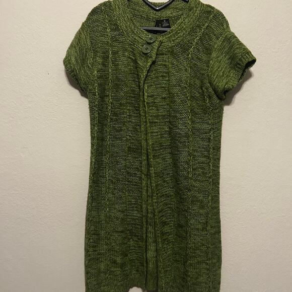 Y2k green knit cardigan - Picture 2 of 8